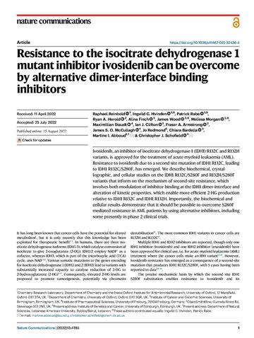 idh resistance page