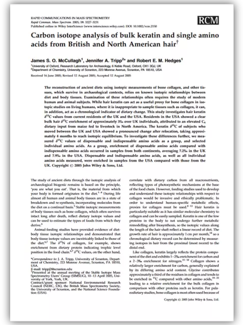 carbon isotope analysis of bulk