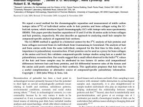 isotope ratio mass spectrometry paleodietary implications from intra individual comparisons page
